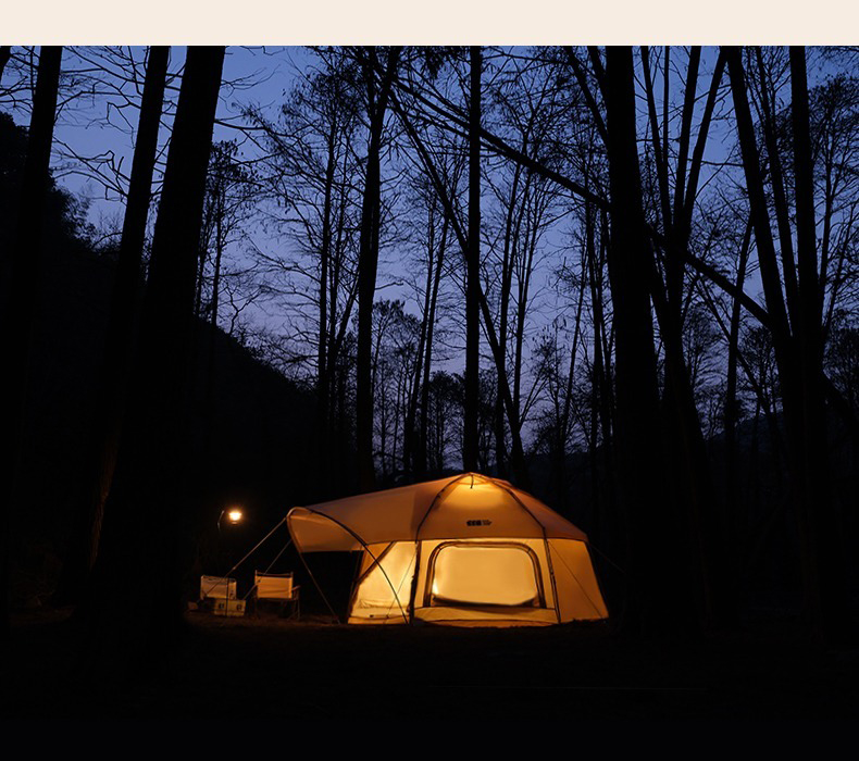 Cheap Goat Tents TANXIANZHE Integrated Hexagon Tent Outdoor Camping Bionic Design Large Space Camping Tent Sun Shelters Instant Cabin Tents   